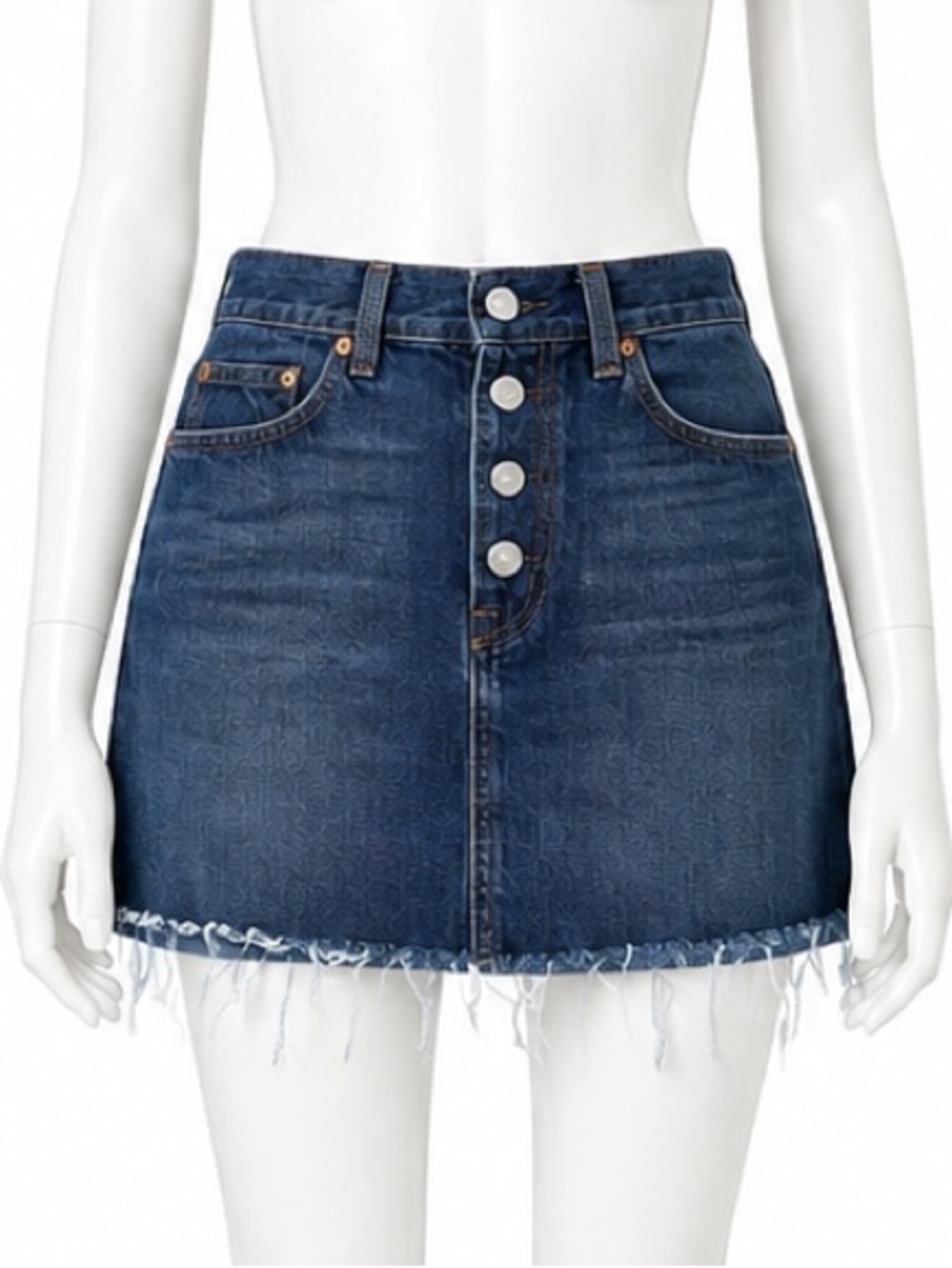 gap dark wash Denim Button-Front Mini Skirt size 27